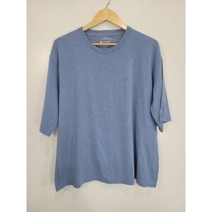 Coolibar Mens XL Morada Everyday T-Shirt Blue UPF 50+ Sun Protection Heathered